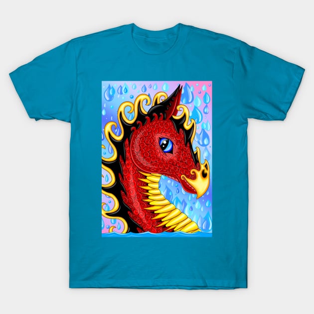 Red Water Dragon T-Shirt by MelanieJeyakkumar